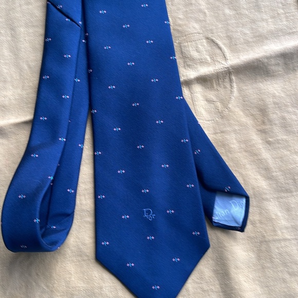 Christian Dior Men’s Tie Vintage Y2K Blue - Picture 4 of 8